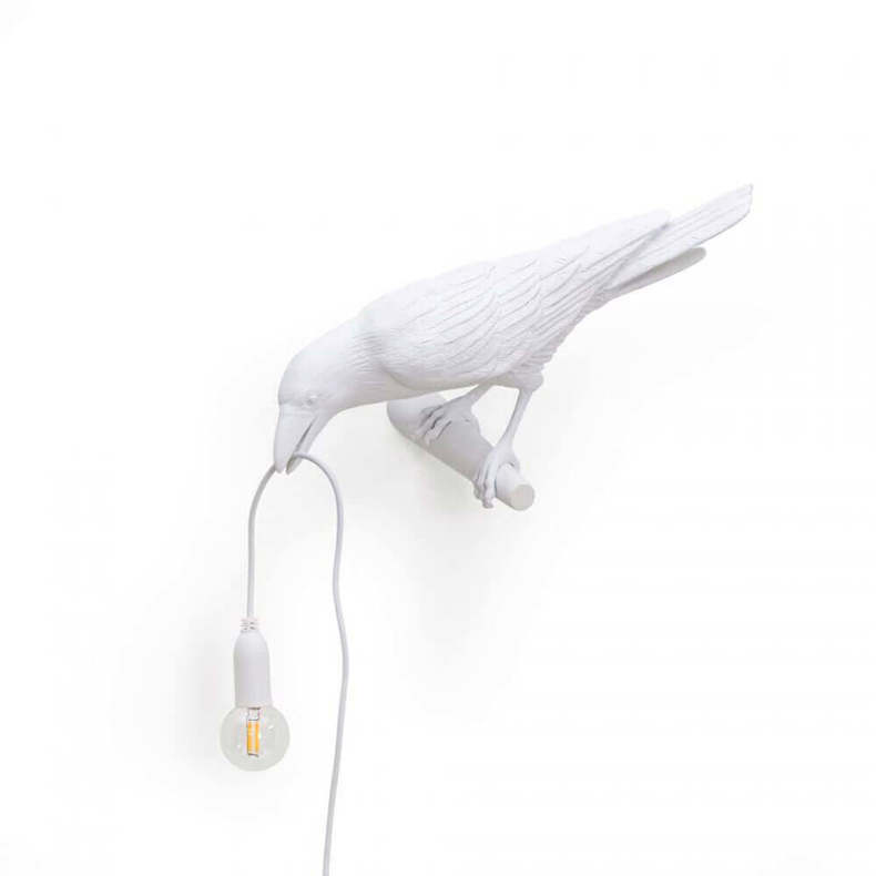 Seletti Bird Lamp White Looking Left